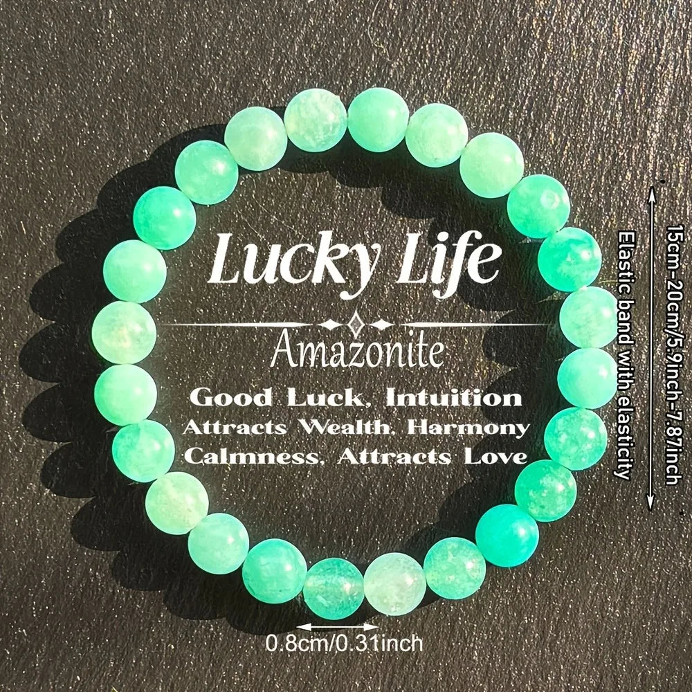 Handcrafted 8Mm Blue Tianhe Stone Bracelet From Naturalism, Perfect for Daily Wear by Both Men and Women. This Lucky Charm Is a