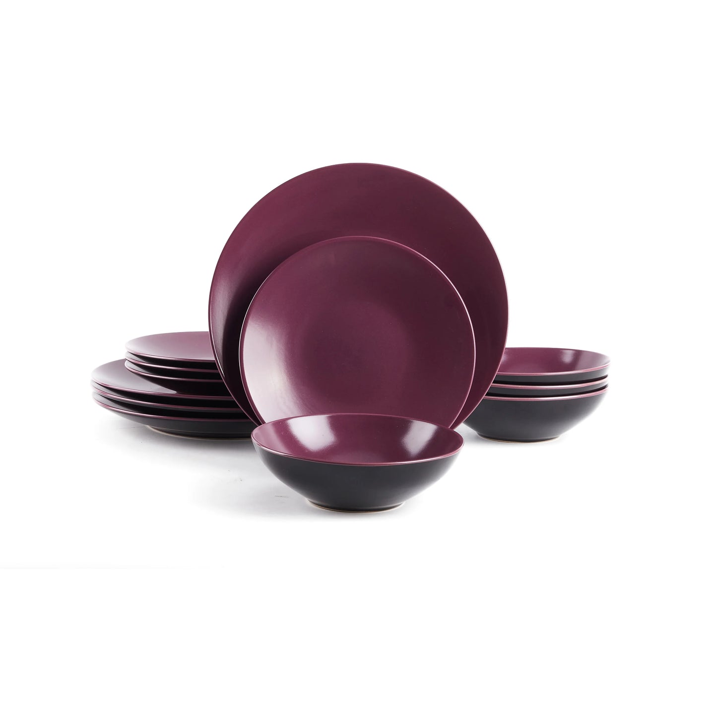 Semtember Promotion Hot Sales Kitchen Stoneware Plates Set Round Shape Ceramic Plates  in Stock Stoneware Dinner Set for Home