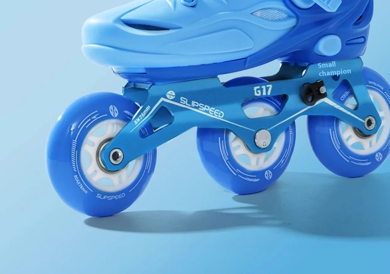 JINGYU G17 Professional Speed Skate Shoes for Kids Outdoor Beginners In-Line Roller Skates PU Wheel Adjustable 6000 Bearing for