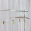 Transparent Wholesale Coat Skirt Matte Hanger Acrylic Clothes Hanger with Gold Hooks