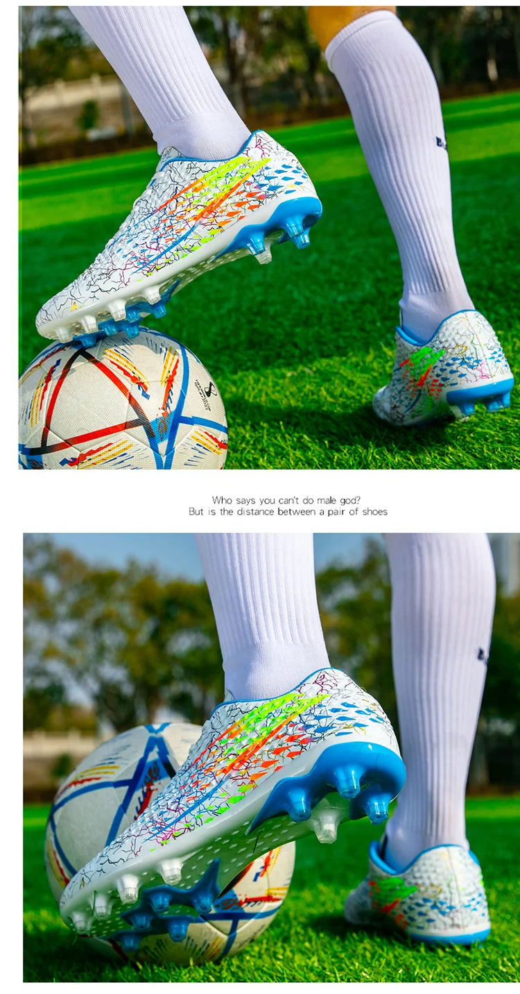 Football Shoes Low-top Lace up Soccer Shoes Football Boots FG HG Team Sports Men's Women's Adult Footwear Sneakers Unisex Spring
