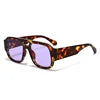 2025 New Outdoor Sports Sunscreen Personalized Fashion Leisure Double Bridge Men's Women's Universal Square Sunglasses