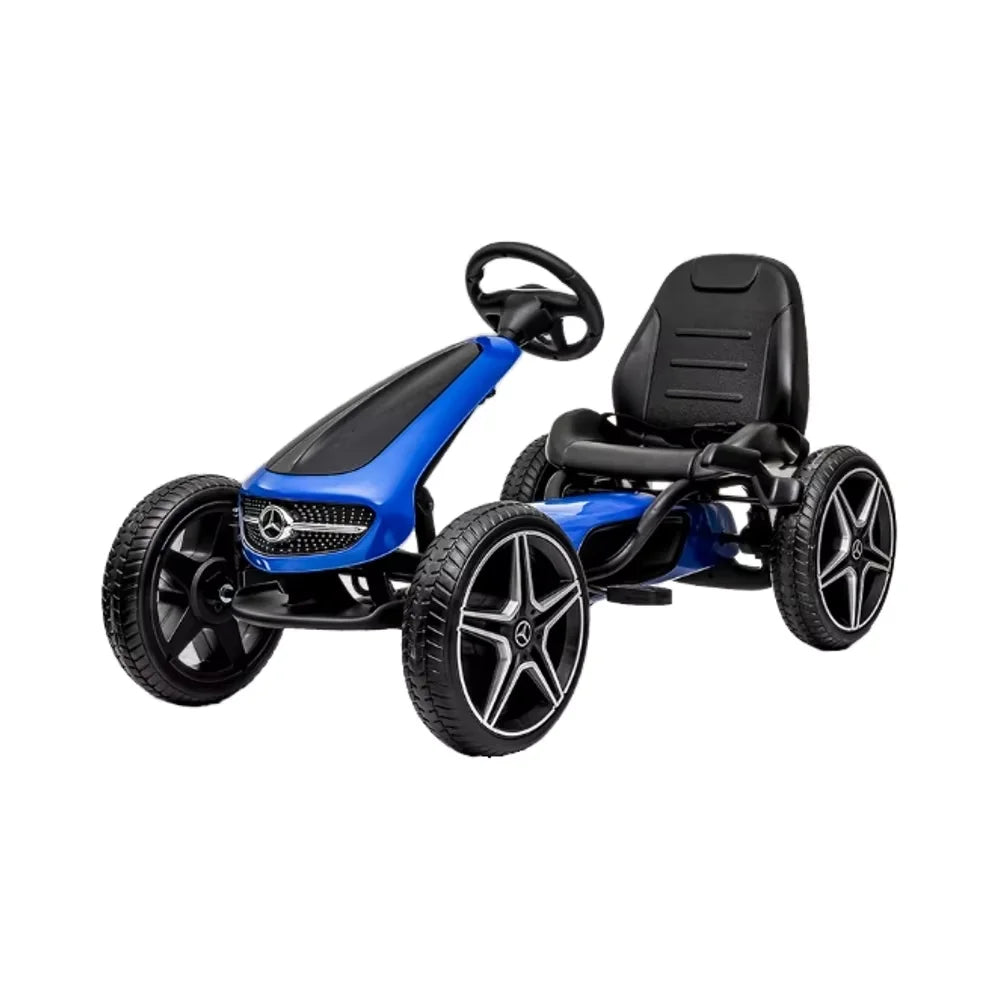 Kids Pedal Go-Kart 4-Wheel Ride on Toy with Handbrake, 3-8Y Boys Girls, Outdoor Anti-Slip Safety Seat Kart