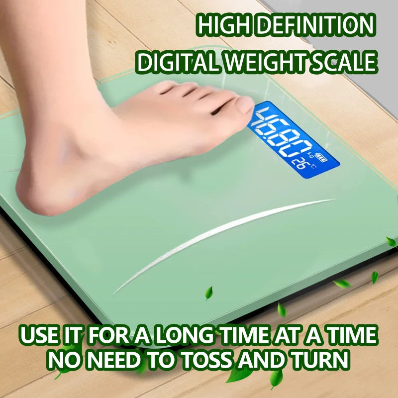 Ultra-Thin Smart LED Display Portable Body Fat Scales Auto-Calibration Personal Care Appliance Battery-Powered Household Use