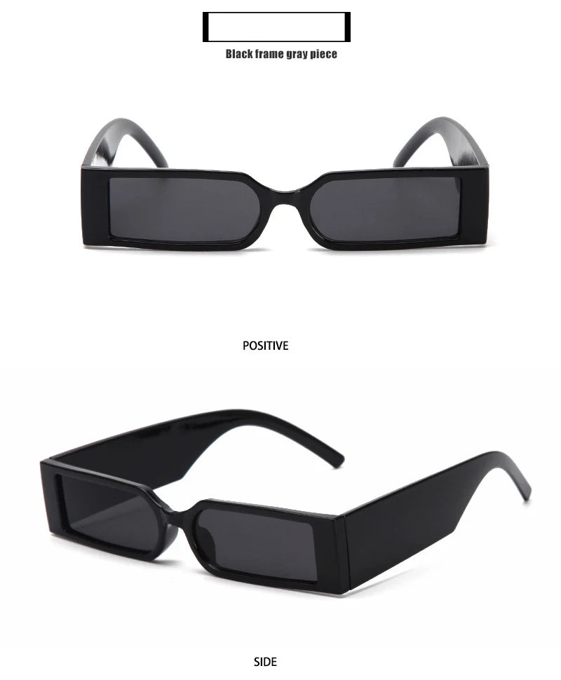Steampunk Shades Eyewear UV400 Rectangle Vintage Sunglasses  Women Men Retro Sun Glasses