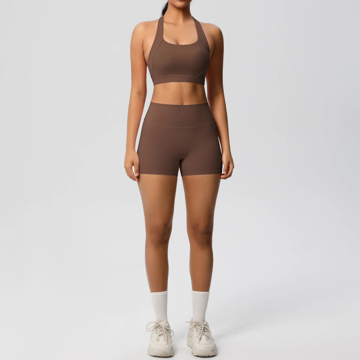 High Quality Customize logo Gym 2 Pieces Set Breathable Active Wears Quick Dry Shorts Yoga Set for Women