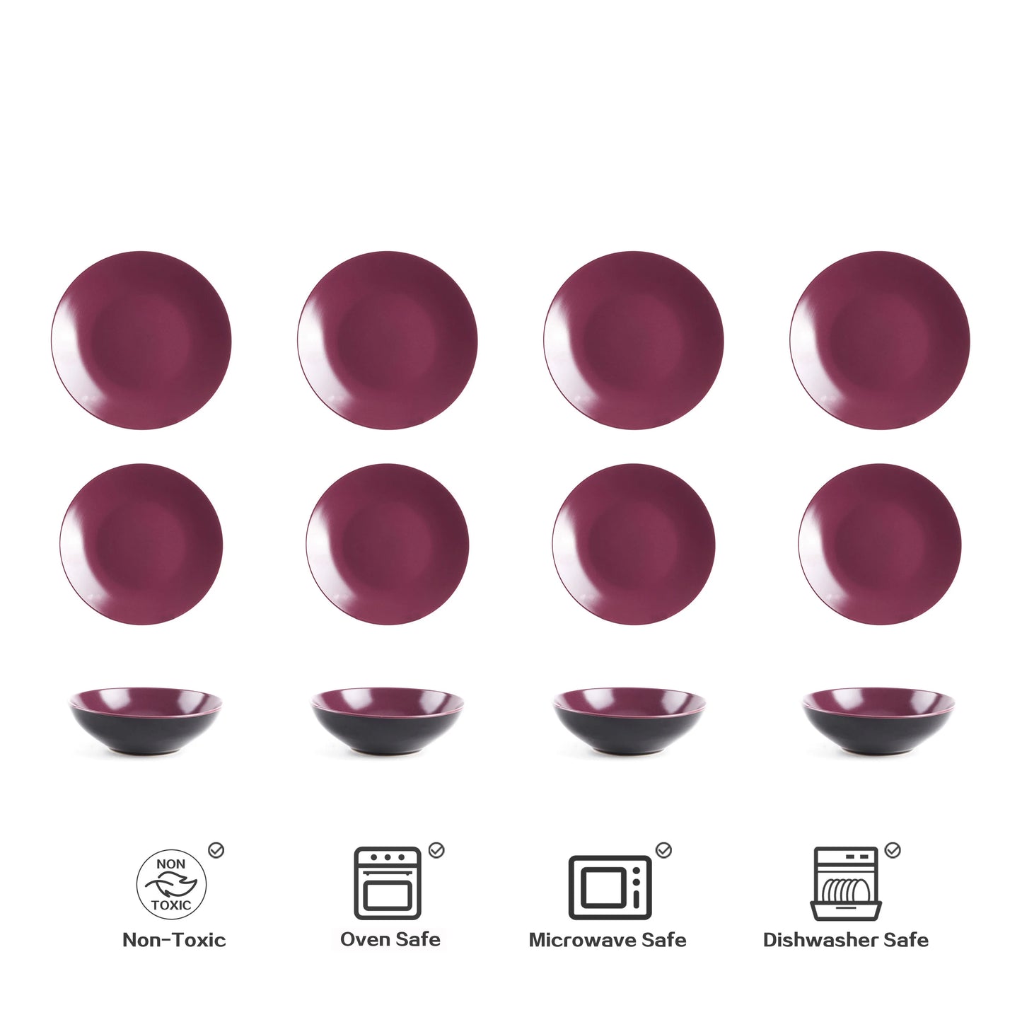 Semtember Promotion Hot Sales Kitchen Stoneware Plates Set Round Shape Ceramic Plates  in Stock Stoneware Dinner Set for Home