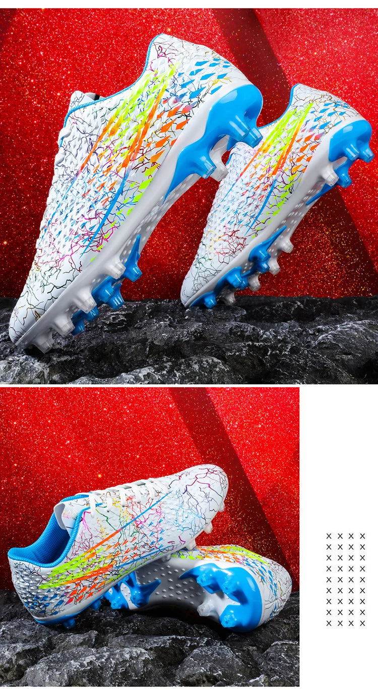Football Shoes Low-top Lace up Soccer Shoes Football Boots FG HG Team Sports Men's Women's Adult Footwear Sneakers Unisex Spring