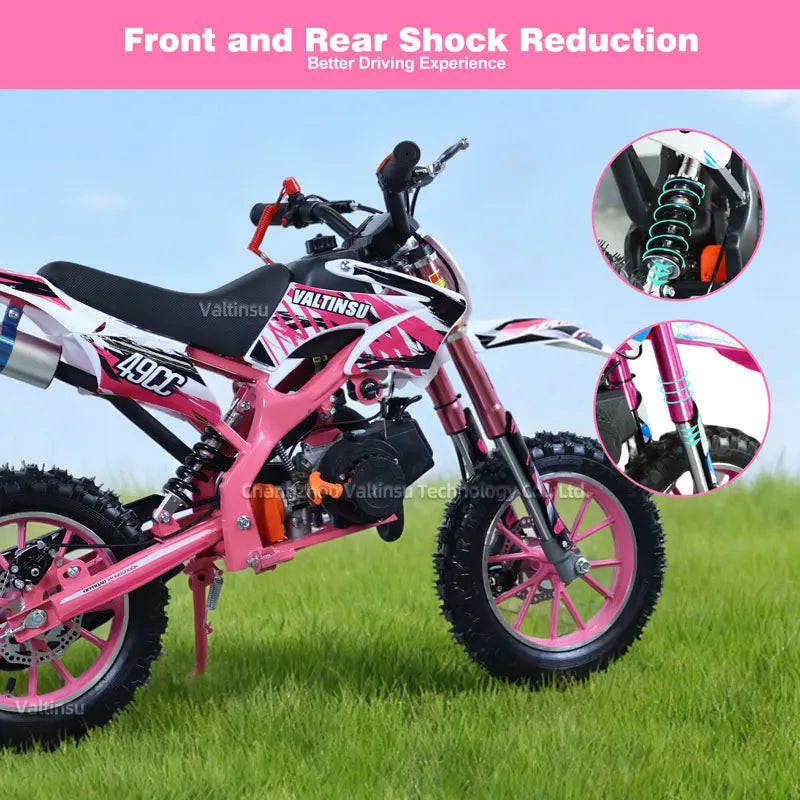 Chinese Made 49Cc Two-Stroke Small Off-Road Motocross Gasoline Dirt Bike Kid Motorcycle