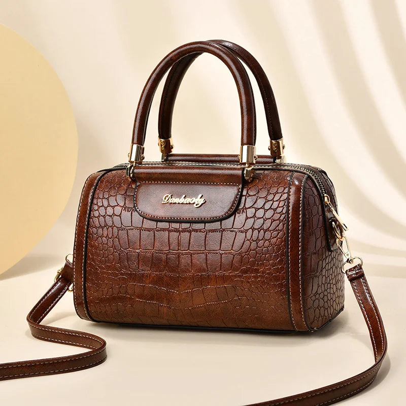 Luxury Hand Bags Ladies 2022 New Boston Women Bag Messenger Shoulders Bolsos De Mujer  Large Capacity Stone Wholesale Handbags