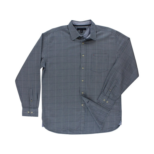 Tommy Hilfiger Men's Collar Striped Button Down Light Blue Color: Blue | 100% Authentic