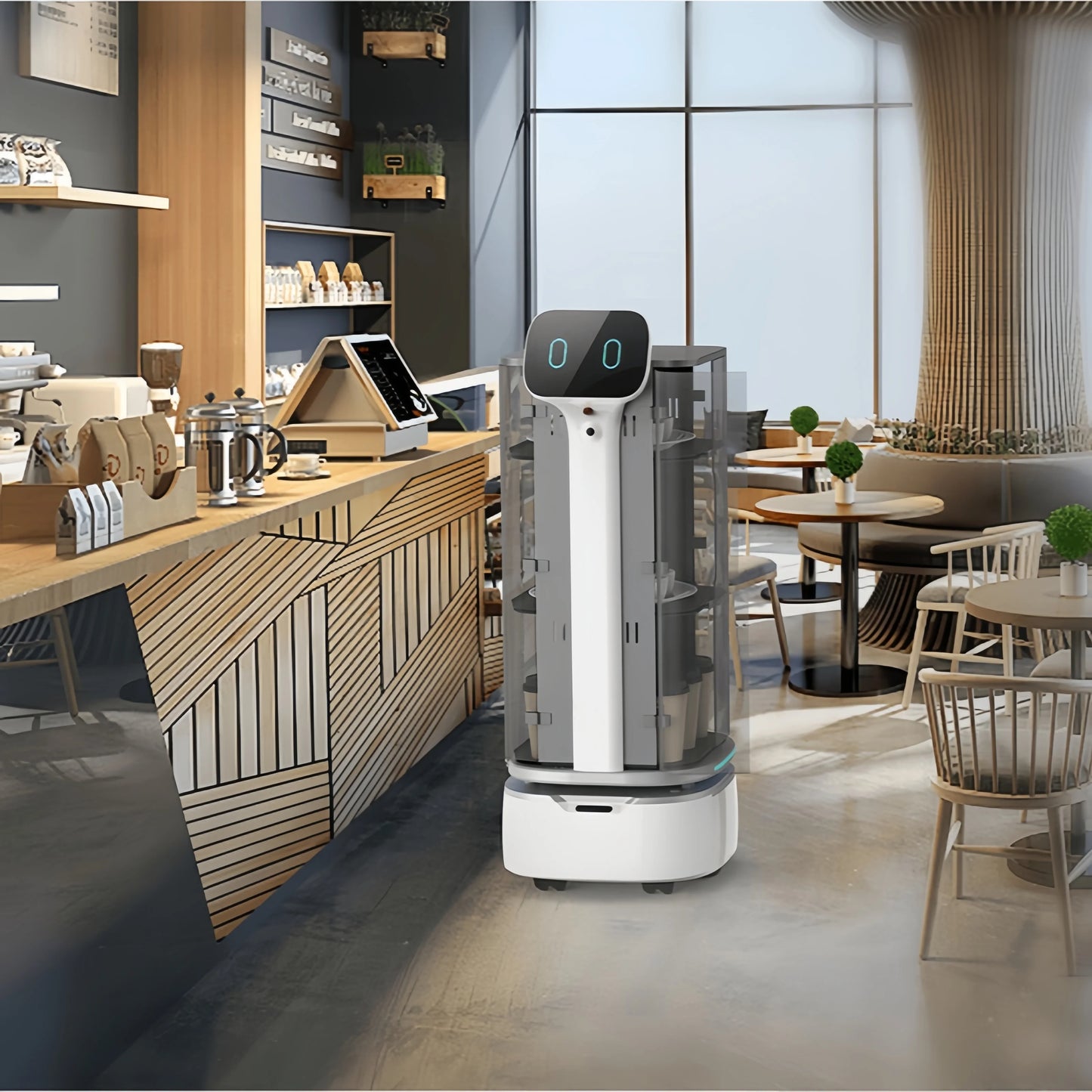 silicone service robot Customized Route Delivery Robot Fully Automatic Remote Control Intelligent Service Robot