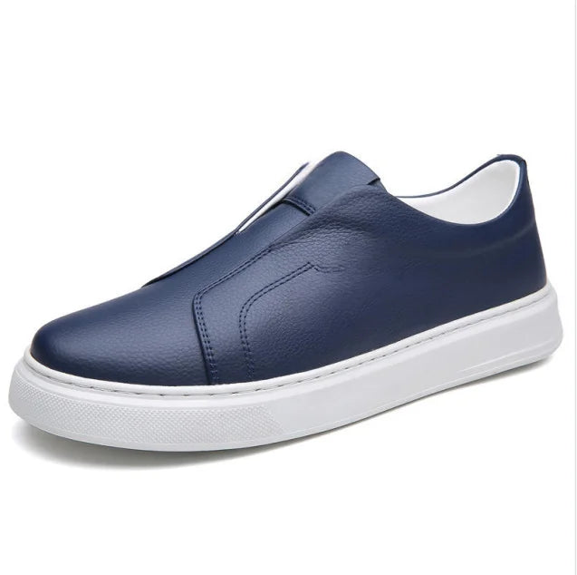 2026 New Luxury Designer Brand Men's Casual Fashion Versatile Genuine Leather Casual Shoes