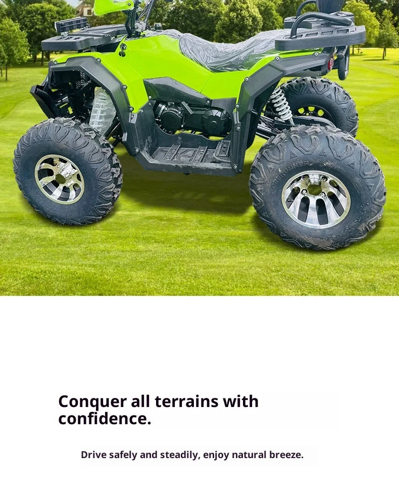 Automatic ATV Big for 200cc Four-wheel Off-road Mountain Bike All-terrain Chain Drive Equipped 4-Stroke Gas/Diesel Scenic Spot