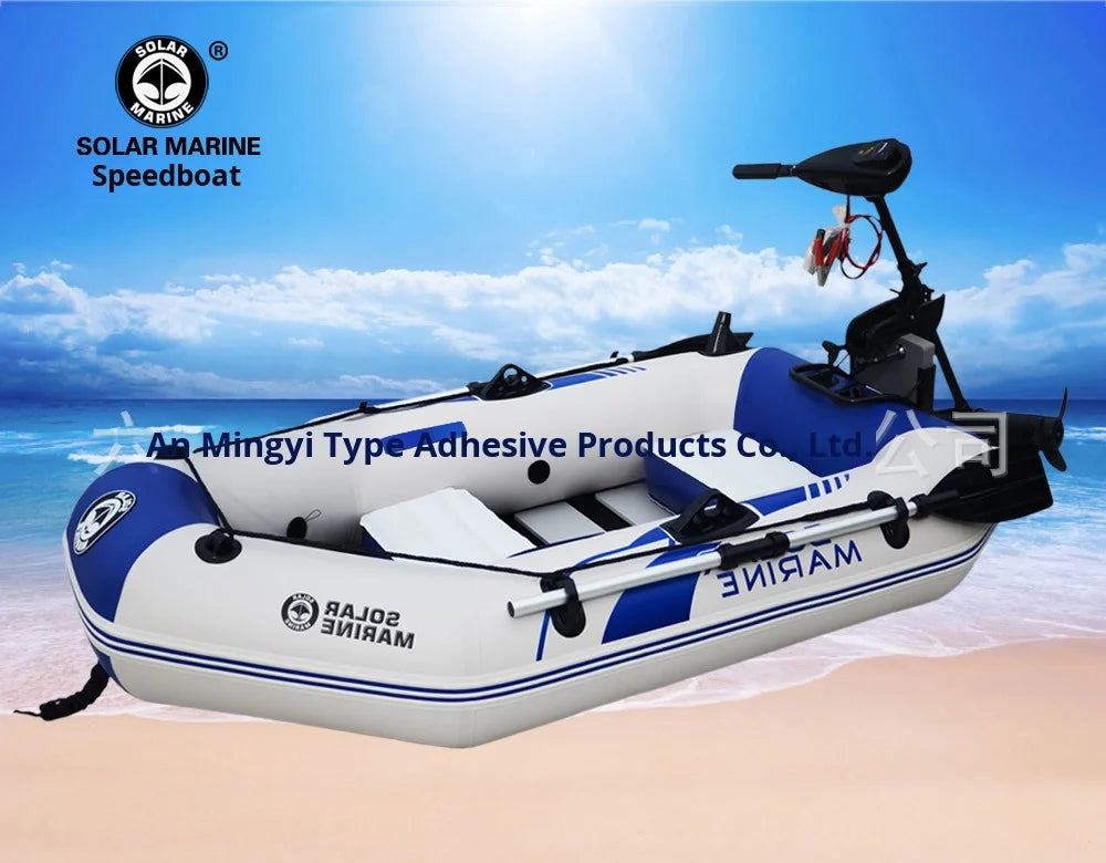 B1200 Solar Marine Inflatable Boat with Flat Bottom PVC Net Fishing Rubber Boat for Drifting Outdoor Activity