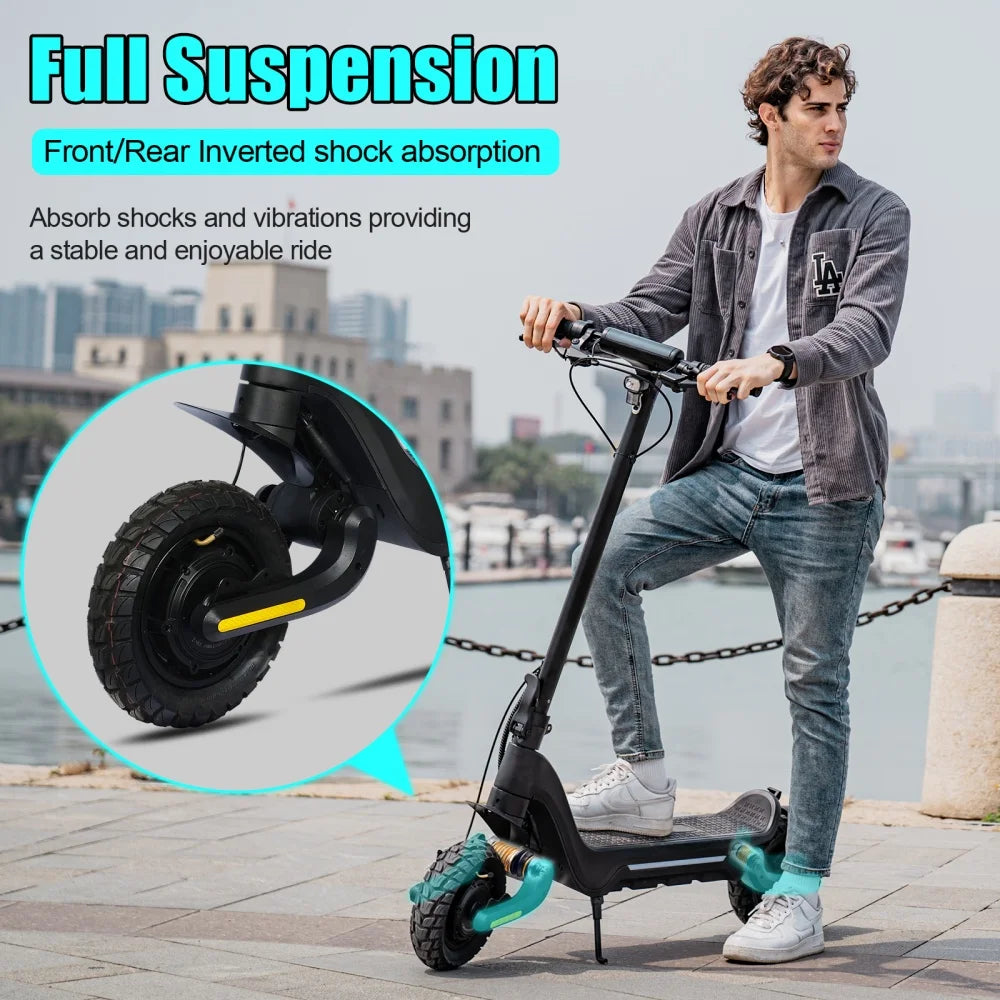 HEZZO F5 Foldable 23Ah HEZZO 10" Escooter Free Shipping EU US Warehouse 48V 1600W Dual Motors Offroad Electric Scooter