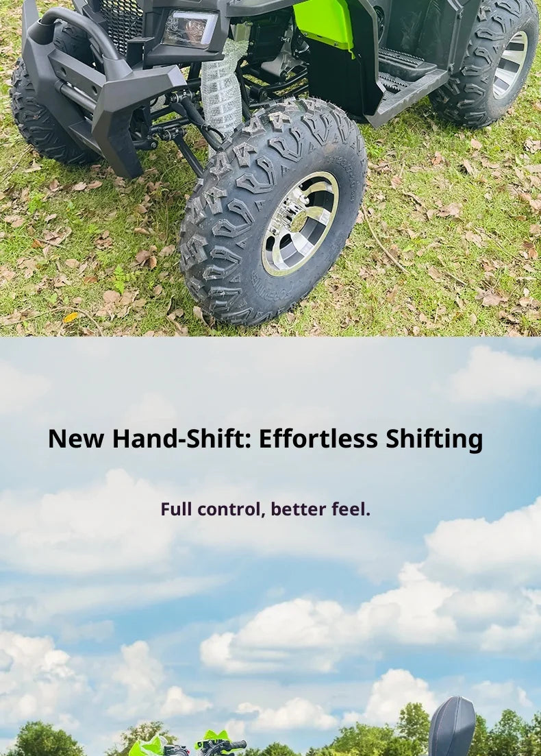 Automatic ATV Big for 200cc Four-wheel Off-road Mountain Bike All-terrain Chain Drive Equipped 4-Stroke Gas/Diesel Scenic Spot