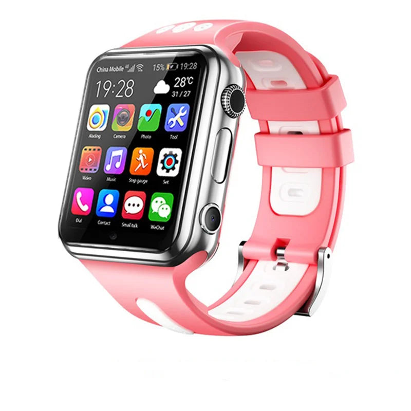 4G Internet GPS Child Locator Watch LBS WIF GPS Live Location tracker Children  4G Luxury Smart Watch W5