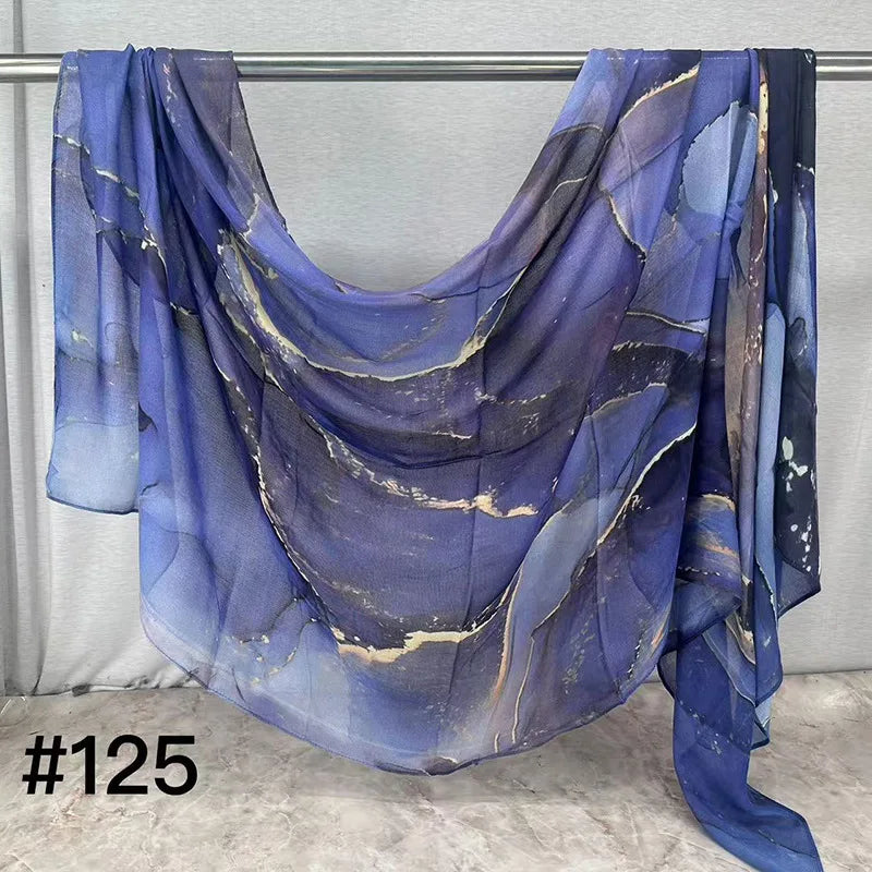 Soft Breathable Modal Hijab for Muslim Women New Digital Printed Woven Scarf Cotton Modal for Autumn