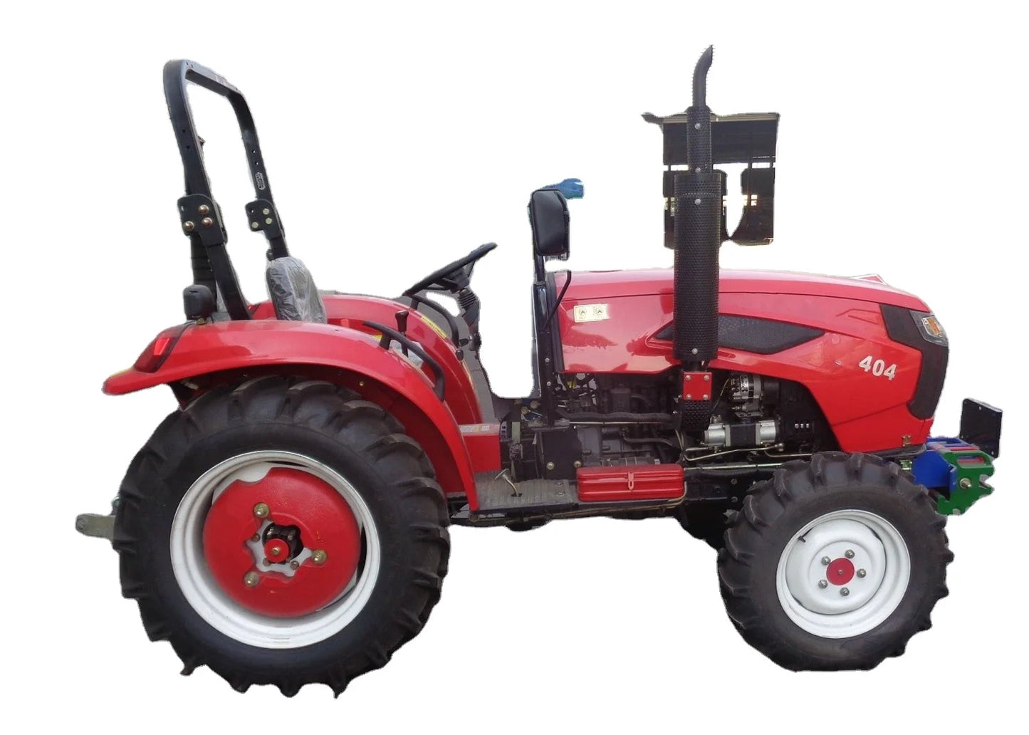 Farming Tractors Small Agricultural Tractor Mini 4x4 Farm Wheel Tractor with Front Loader Bucket Backhoe
