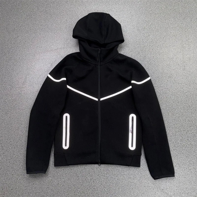 11Windrunner Tech Fleece 25 Custom Logo Printed Sports Hoodie Autumn Reflective Cotton Zipper Set New Design Cozy