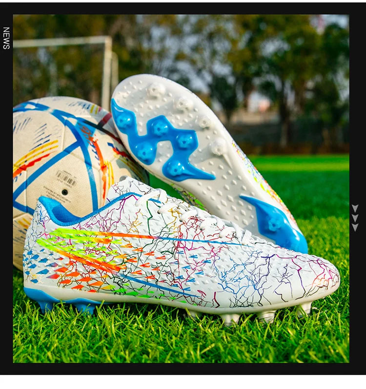 Football Shoes Low-top Lace up Soccer Shoes Football Boots FG HG Team Sports Men's Women's Adult Footwear Sneakers Unisex Spring