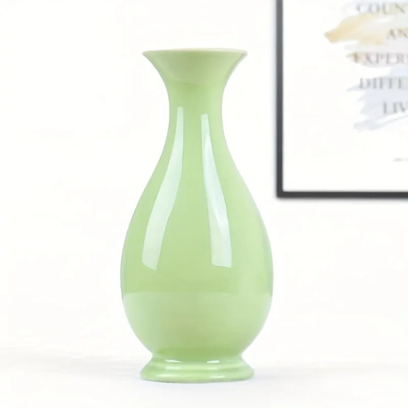 Ceramic Vase Small Ornament for Living Room Dining Table Flower Arrangement Home Decor Office Desk Dried Flower Bouquet