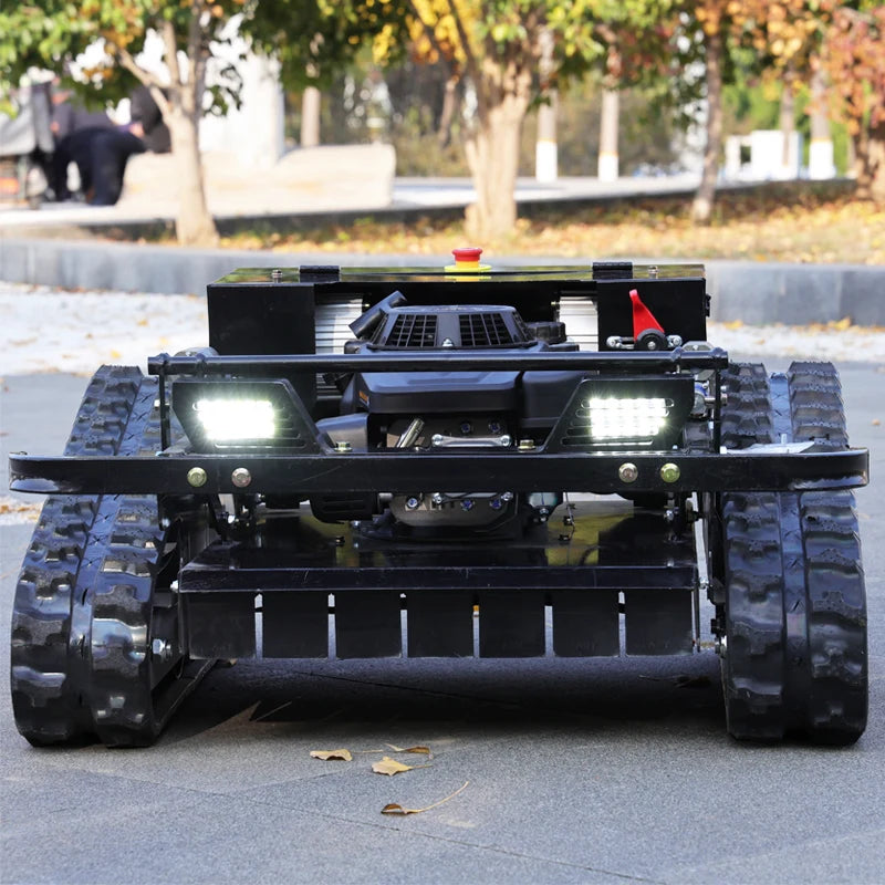 Direct-from-warehouse Remote-controlled Lawn Mower with Zero-turn Gasoline Engine for Home and Commercial of Garden Lawns.