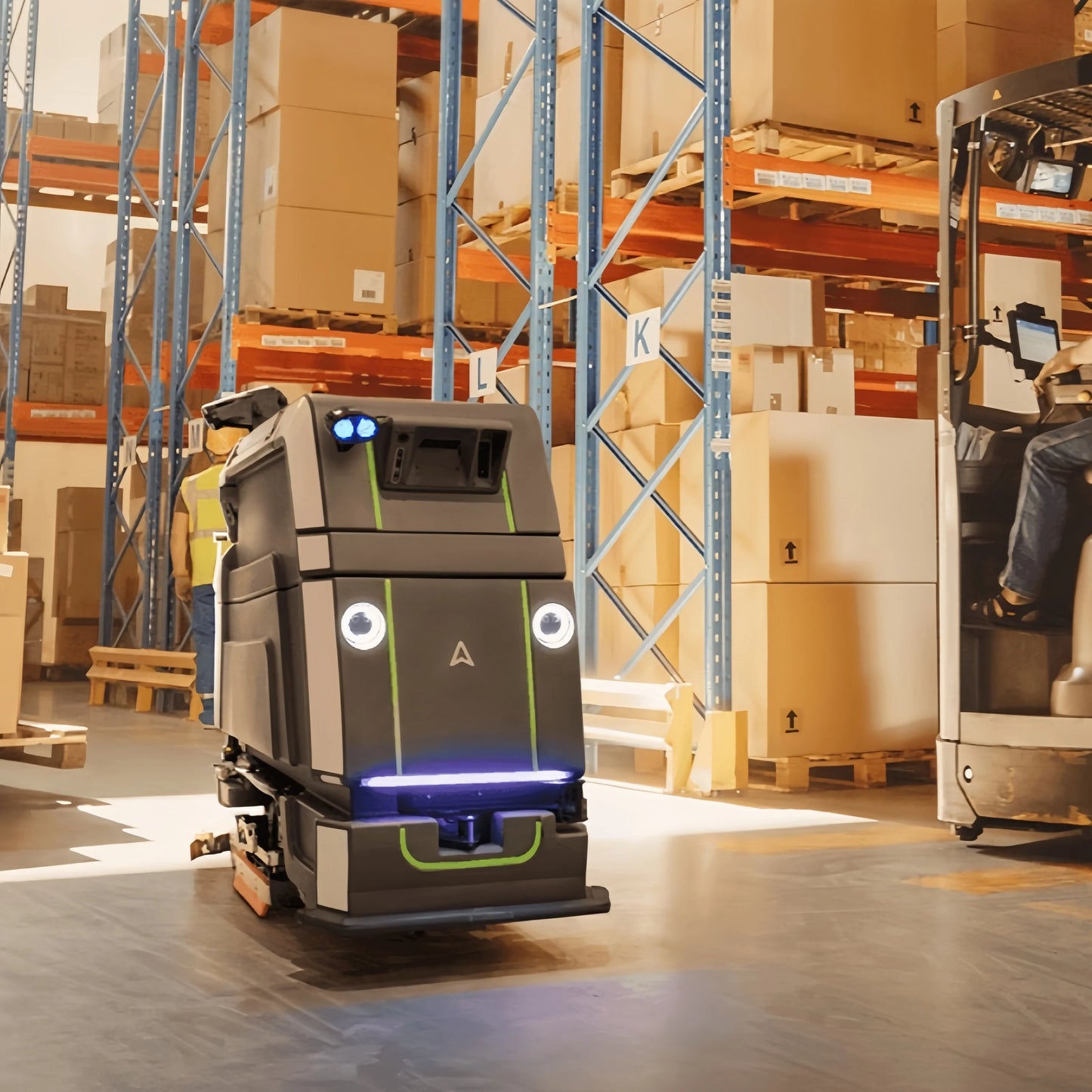 Robotic Floor Cleaning Machine Factory Direct Commercial Robotic Floor Scrubber Electric Shopping Mall Use