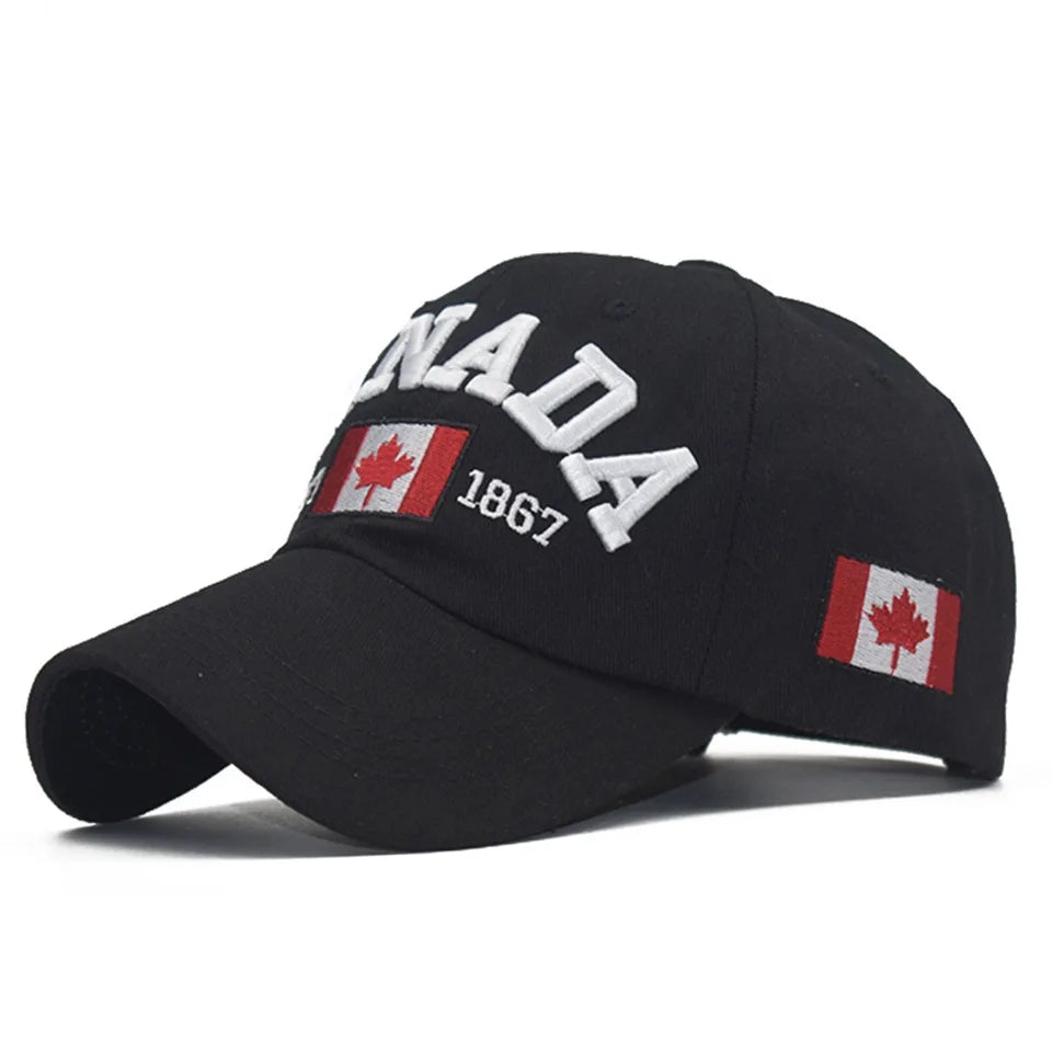 Baseball Cap CANADA Letter Embroidery Leisure Fashion Sun hat Spring Autumn Washed denim baseball Sport cap Hip Hop Fitted Cap