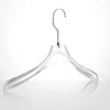 Transparent Wholesale Coat Skirt Matte Hanger Acrylic Clothes Hanger with Gold Hooks