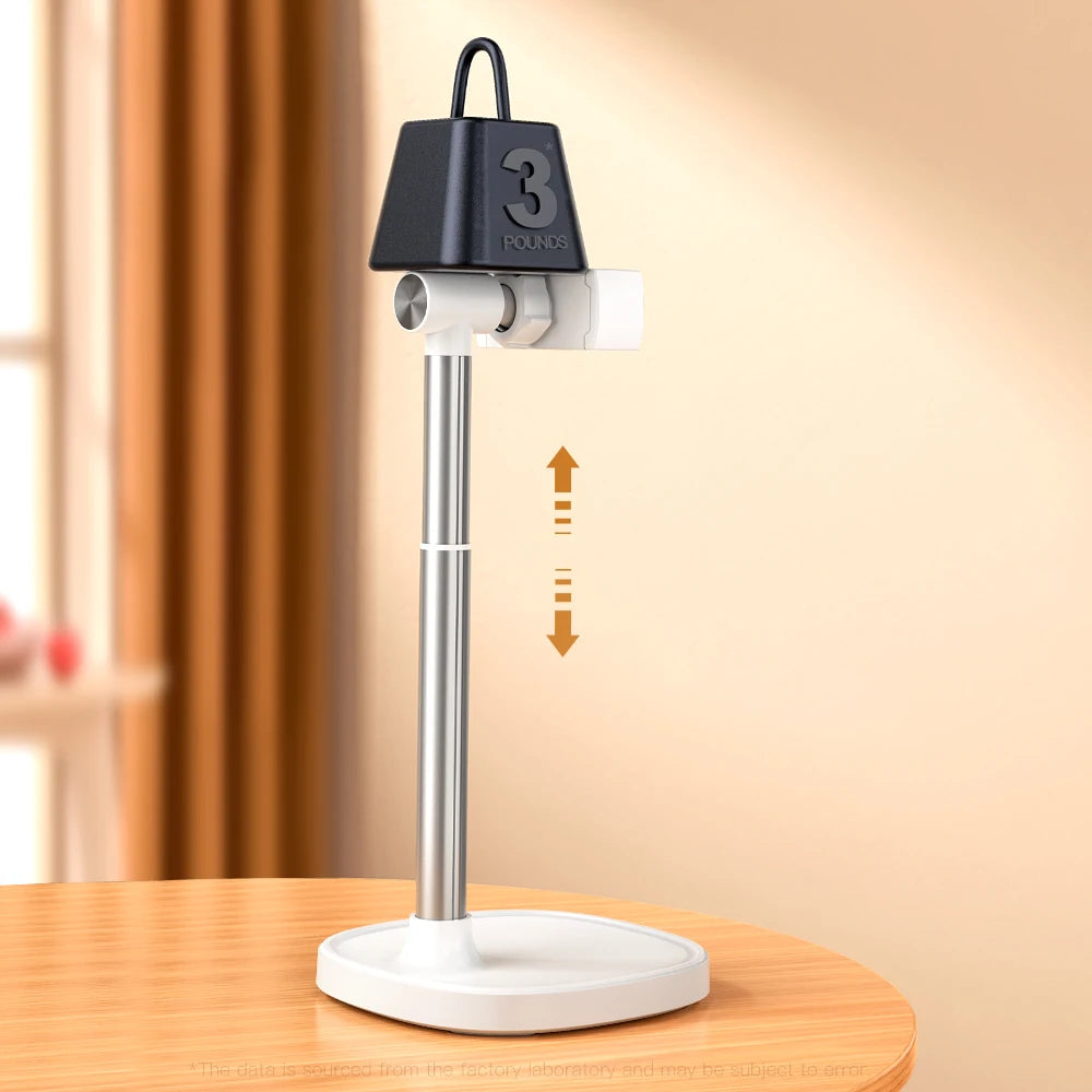OULAIKE X66 Cell Phone Stand Mount for Desk Adjustable Height Angle Phone Holder 360 Degree Rotating Desktop Phone Stand
