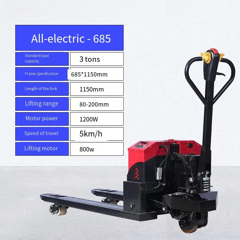 3 Ton Lead-Acid Battery Electric Pallet Truck Forklift with Standing Operation for Retail Use