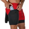 Men's 2-in-1 Camo Quick Dry Yoga and Running Shorts Compression Inner Layer Gym Fitness Jogging Pants
