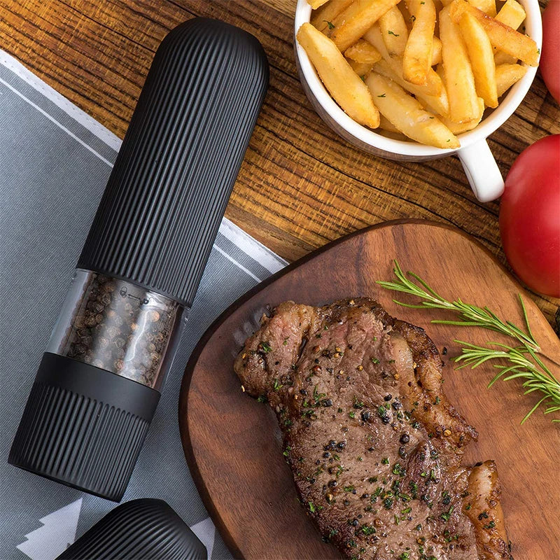 Automatic Salt Pepper Grinder Electric Spice Mill Grinder Seasoning Adjustable Coarseness Kitchen Tools Grinding For Cooking BBQ