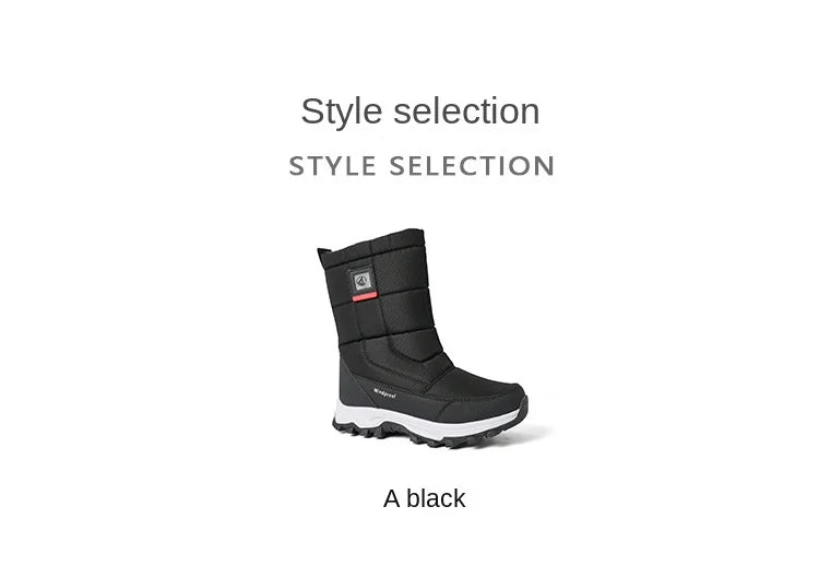 High Quality Outdoor Sports  Snow Shoes with Warm, Plush and Non slip Soles for Men's Winter Boots
