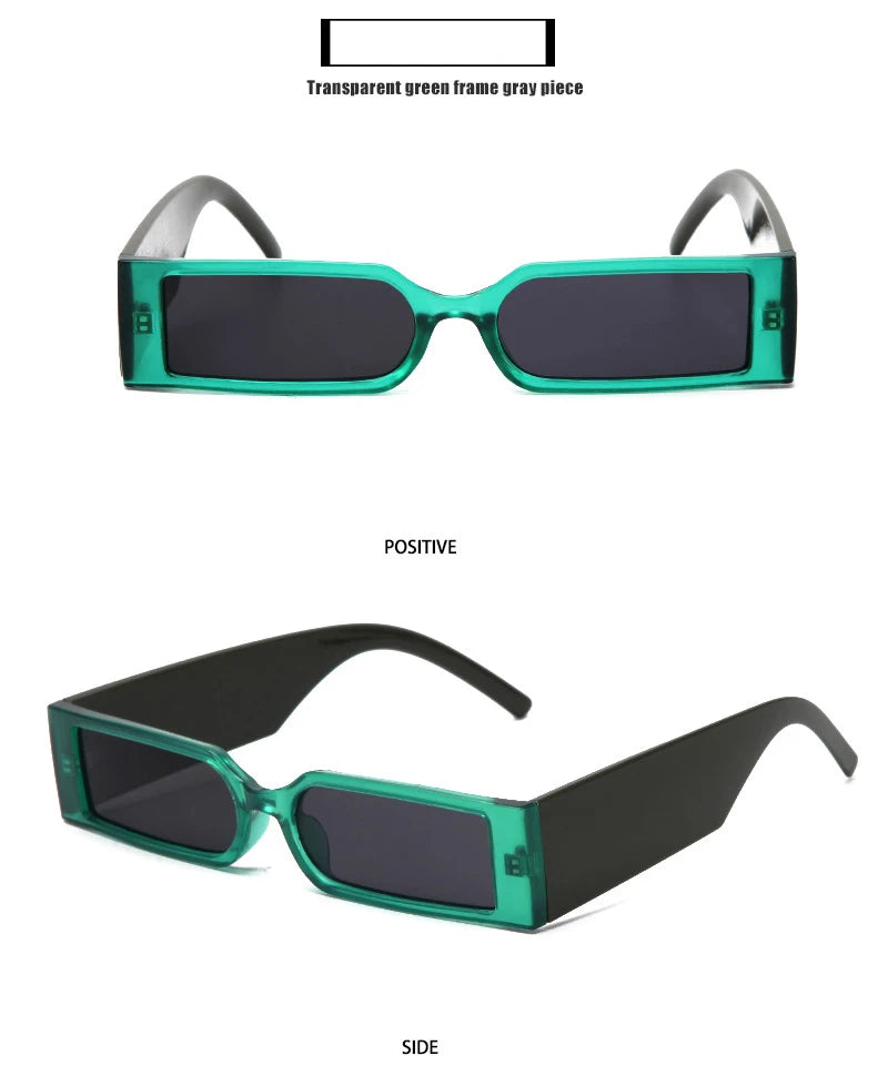 Steampunk Shades Eyewear UV400 Rectangle Vintage Sunglasses  Women Men Retro Sun Glasses
