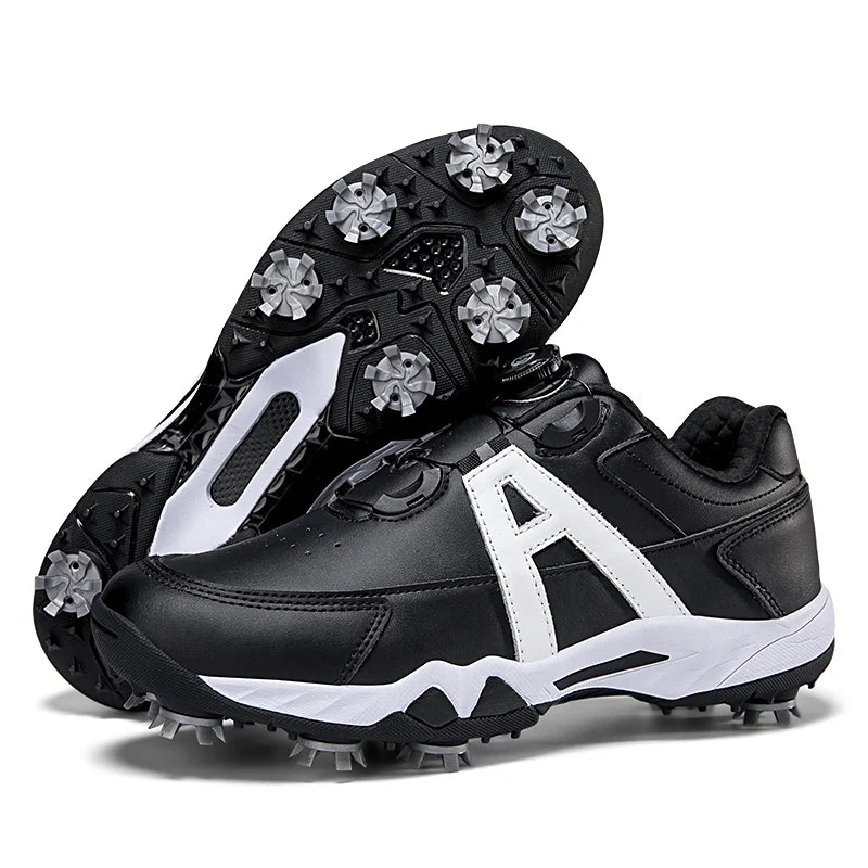 Breathable Waterproof Customized Oem Rubber Sole Classic Mens Golf Shoes Manufacturer Spikes Shoes for Golf