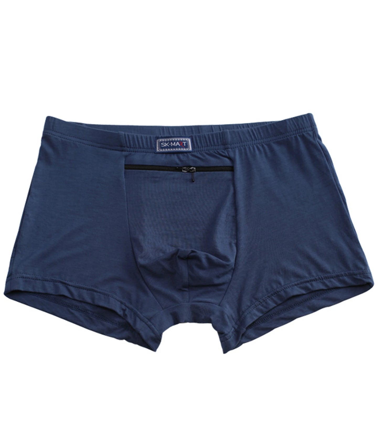 Plus Size 7XL Men's Theft-Proof Underwear Front Double Zipper Pocket Men Panties Modal Comfortable Breathable Sexy Boxer Shorts
