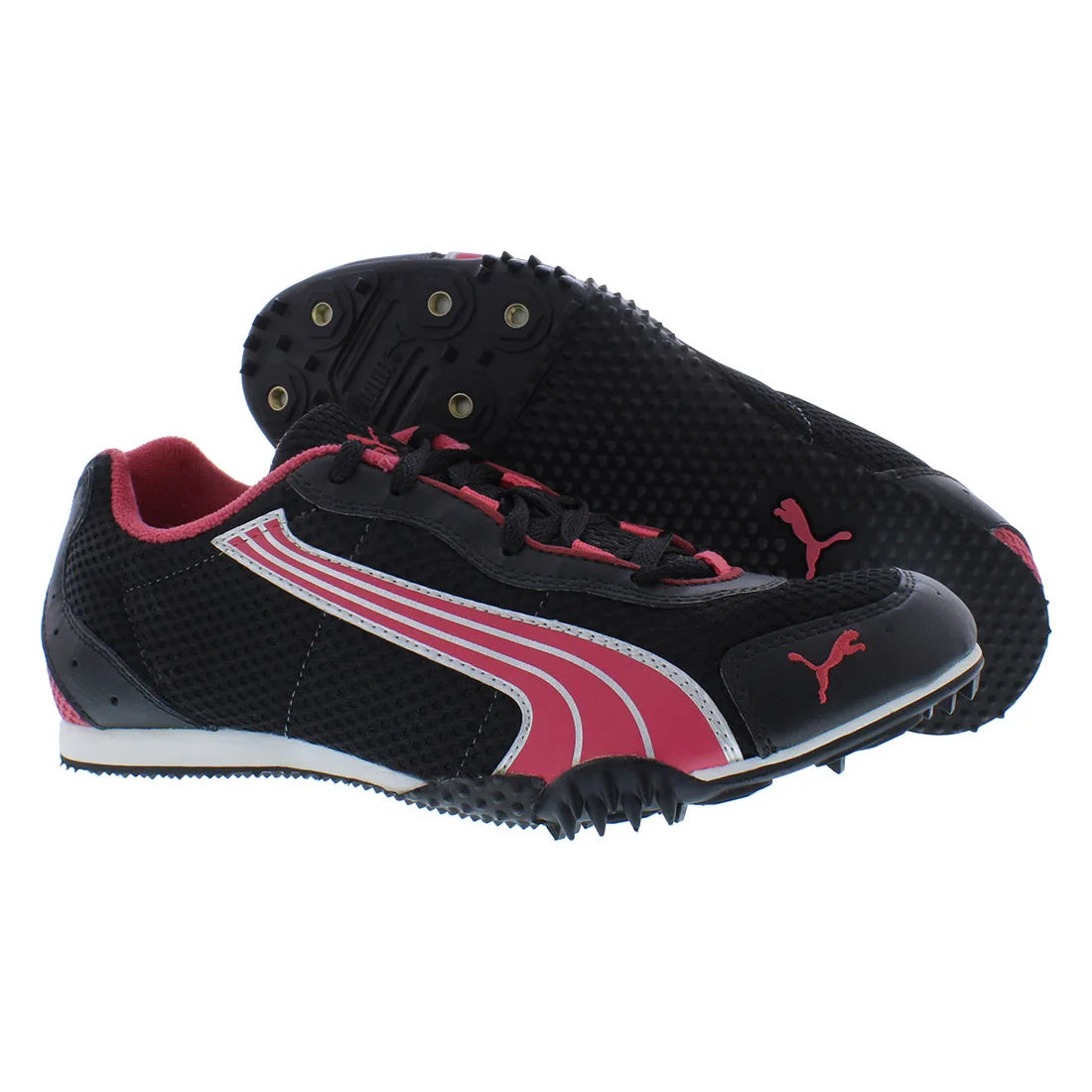 For Complete Feline II Women's Track Field Shoes Black/Claret Red/ Silver Color Scheme | 100% Authentic Model MSS-18353304