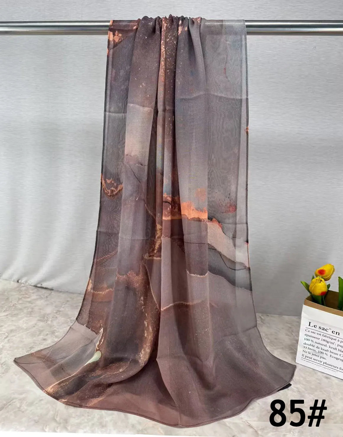 Soft Breathable Modal Hijab for Muslim Women New Digital Printed Woven Scarf Cotton Modal for Autumn