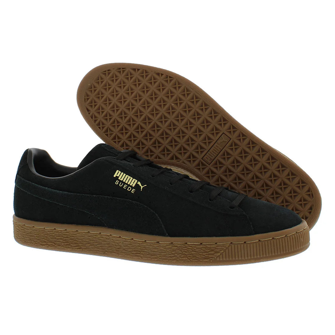 For Suede Gum Mens Shoes Model 38117401 Black 100% Authentic