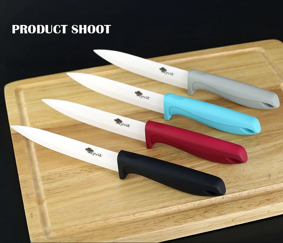 Ceramic Knives Kitchen Knive 3 4 5 6 inch Chef Paring Utility Slicing Bread Knife +Peeler Zirconia White Blade Cooking Tool