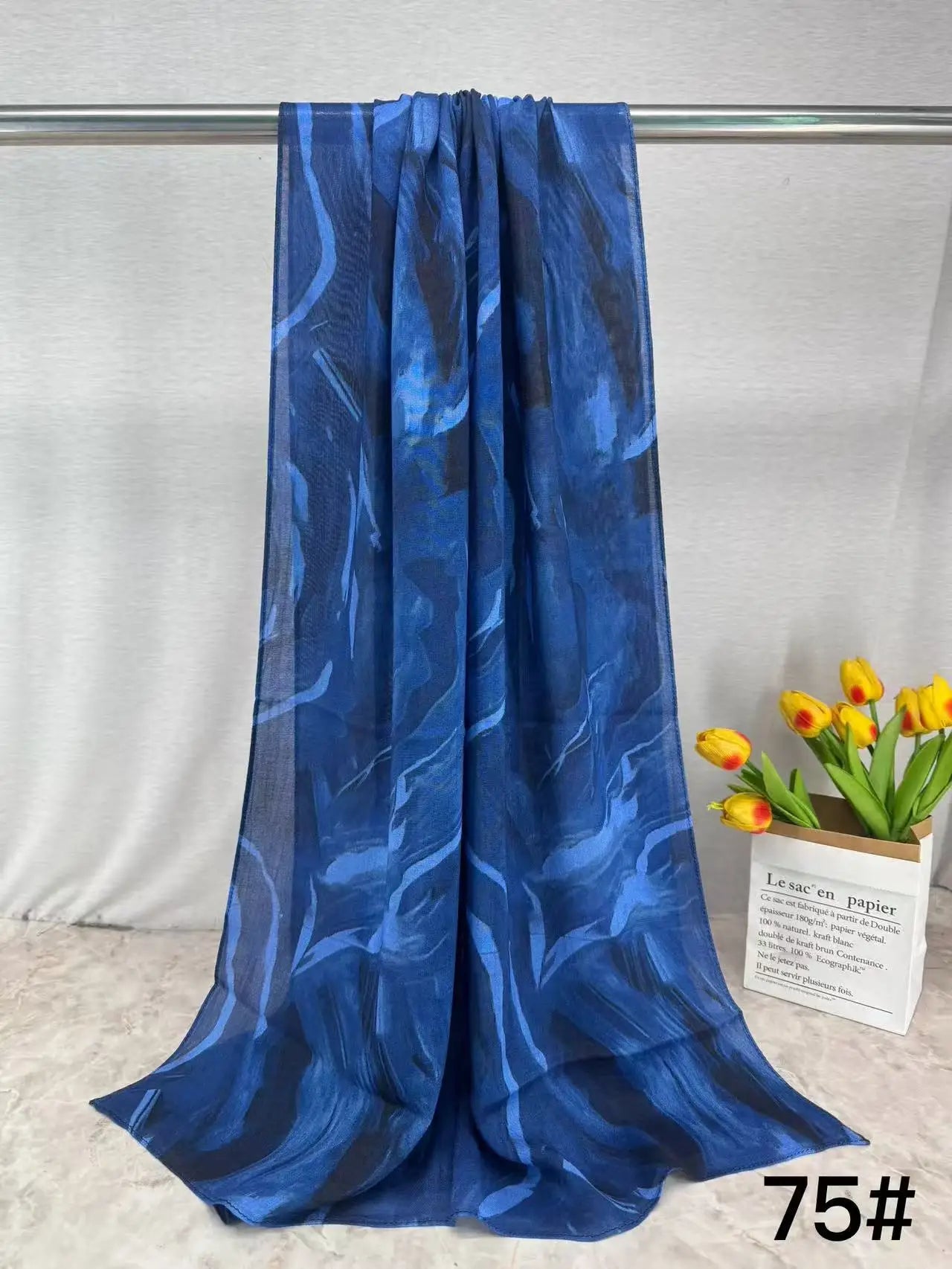 Soft Breathable Modal Hijab for Muslim Women New Digital Printed Woven Scarf Cotton Modal for Autumn