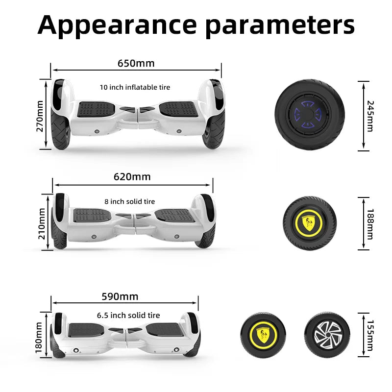 Best Price Hoverboard Scooter with  LED Lights & Bluetooth  Many Colors Available Self-balancing Scooter