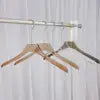 Transparent Wholesale Coat Skirt Matte Hanger Acrylic Clothes Hanger with Gold Hooks