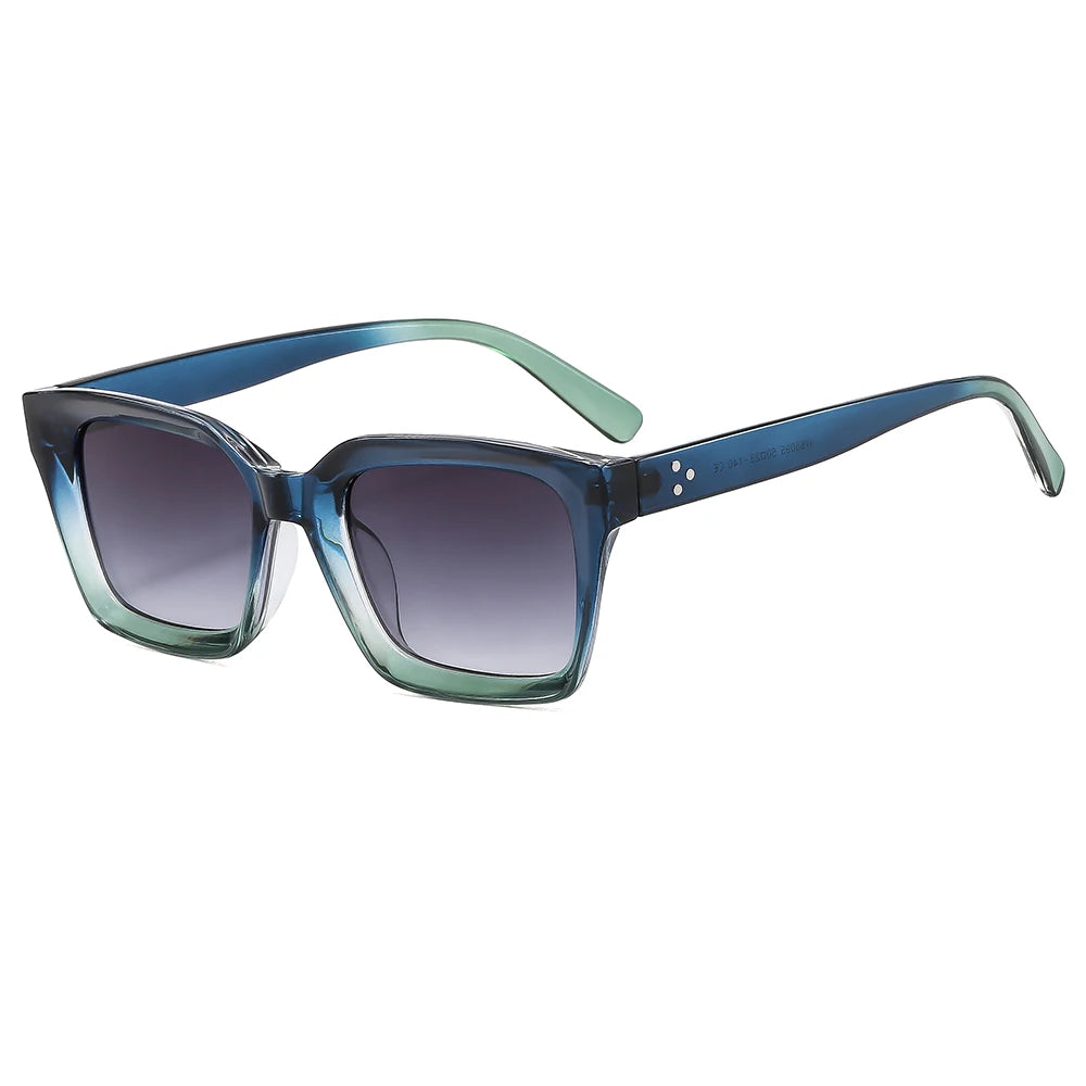 W68095 Unisex Retro Sun Protection Sunglasses Korean Style PC Frame UV400 Tea Tac for Men Women Driving Trend Europe America