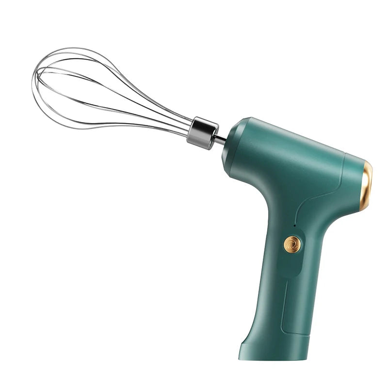 Electric Cordless Portable Plastic PP Automatic Push Button Immersion Hand Blender Whisk Cream Whipper 6 Blades Dessert Tools
