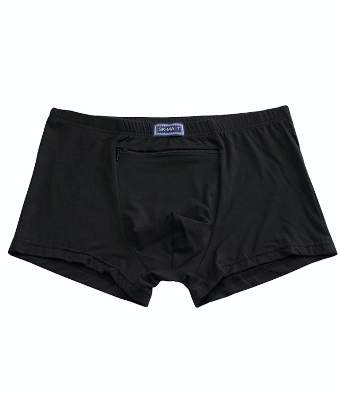 Plus Size 7XL Men's Theft-Proof Underwear Front Double Zipper Pocket Men Panties Modal Comfortable Breathable Sexy Boxer Shorts