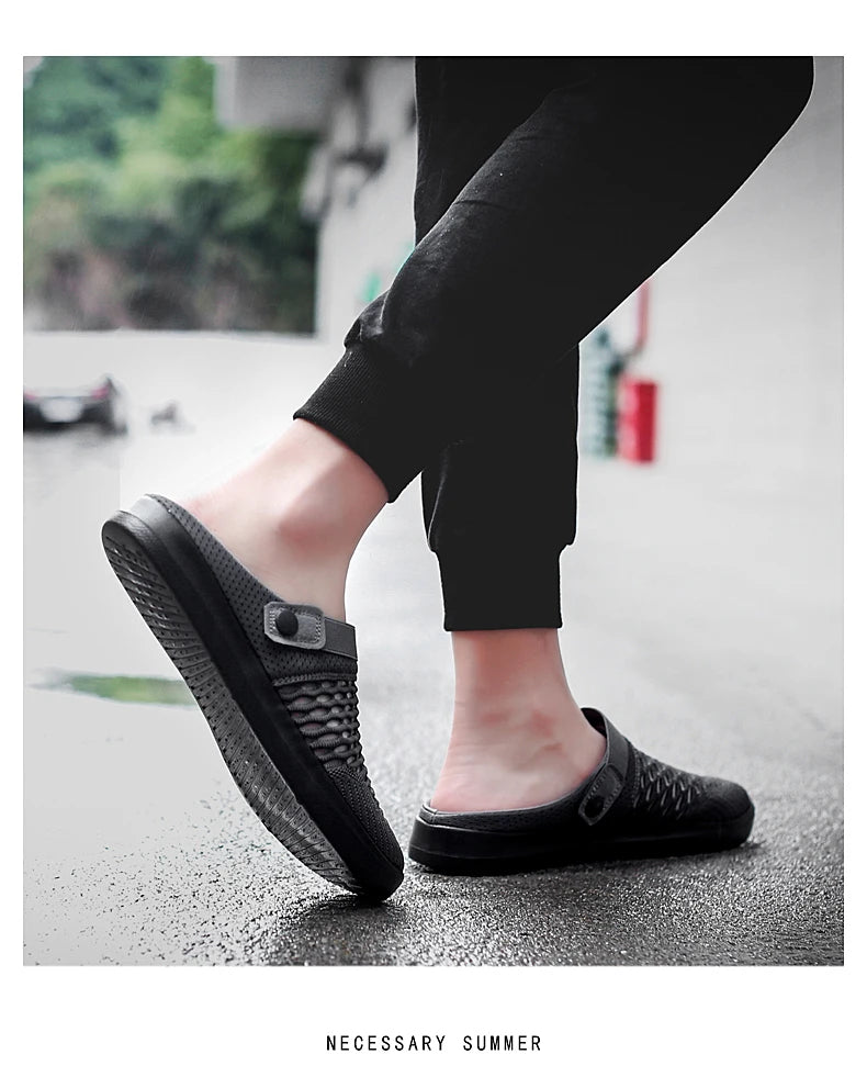Casual Breathable Men Sandals Summer Outdoor Lightweight Fashion Slippers New Arrivals Slip-on Male Mesh Beach Shoes for Male